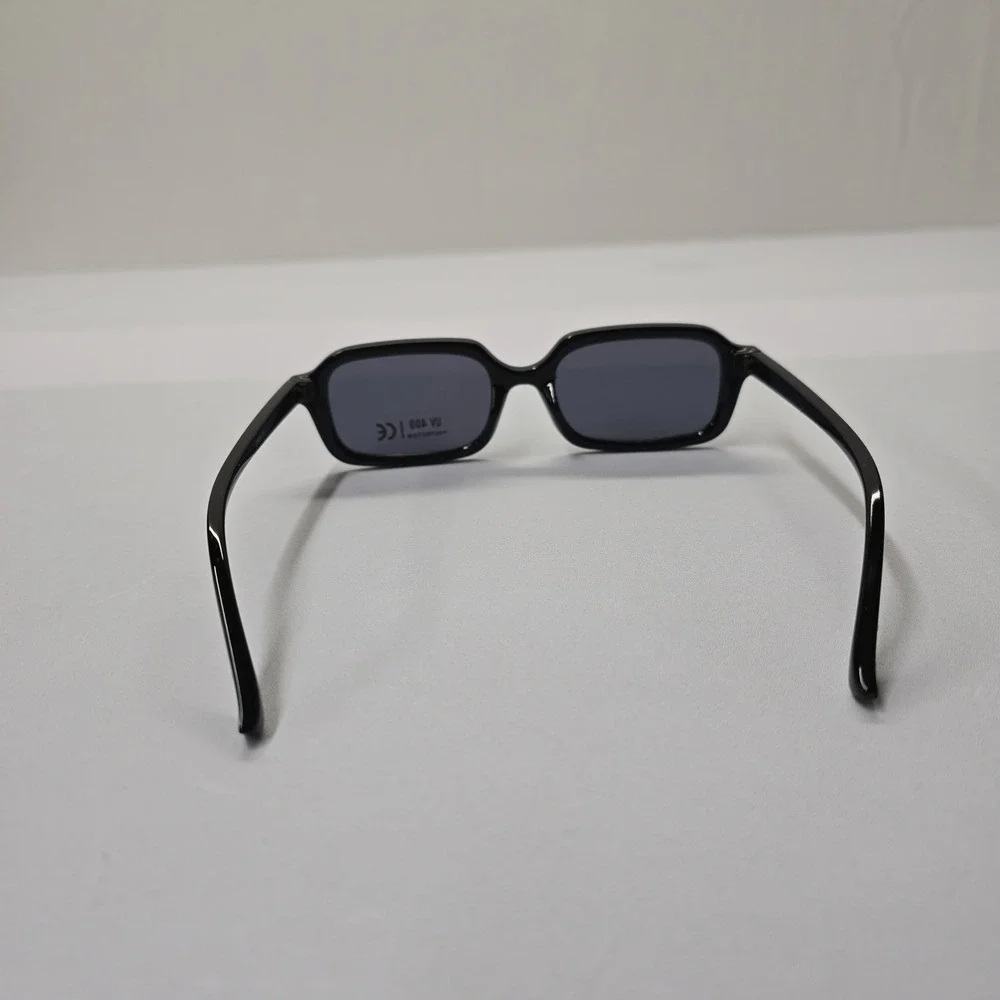 Black Rectangle Sunglasses‎ UV400 Retro Frame Y2K 90s Style NEW